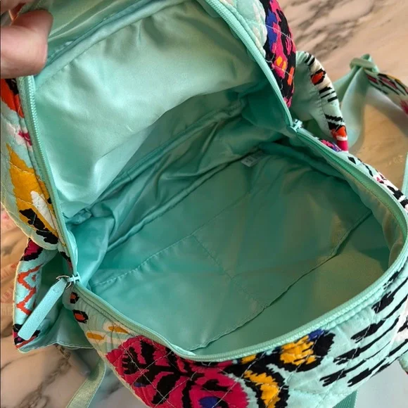 Vera Bradley Pueblo Colorful Geometric Quilted Backpack - Picture 12 of 14